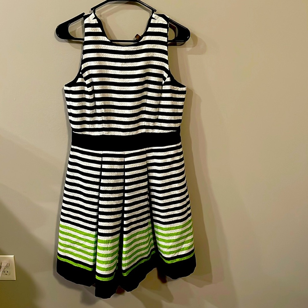 Multi colored skater dress.